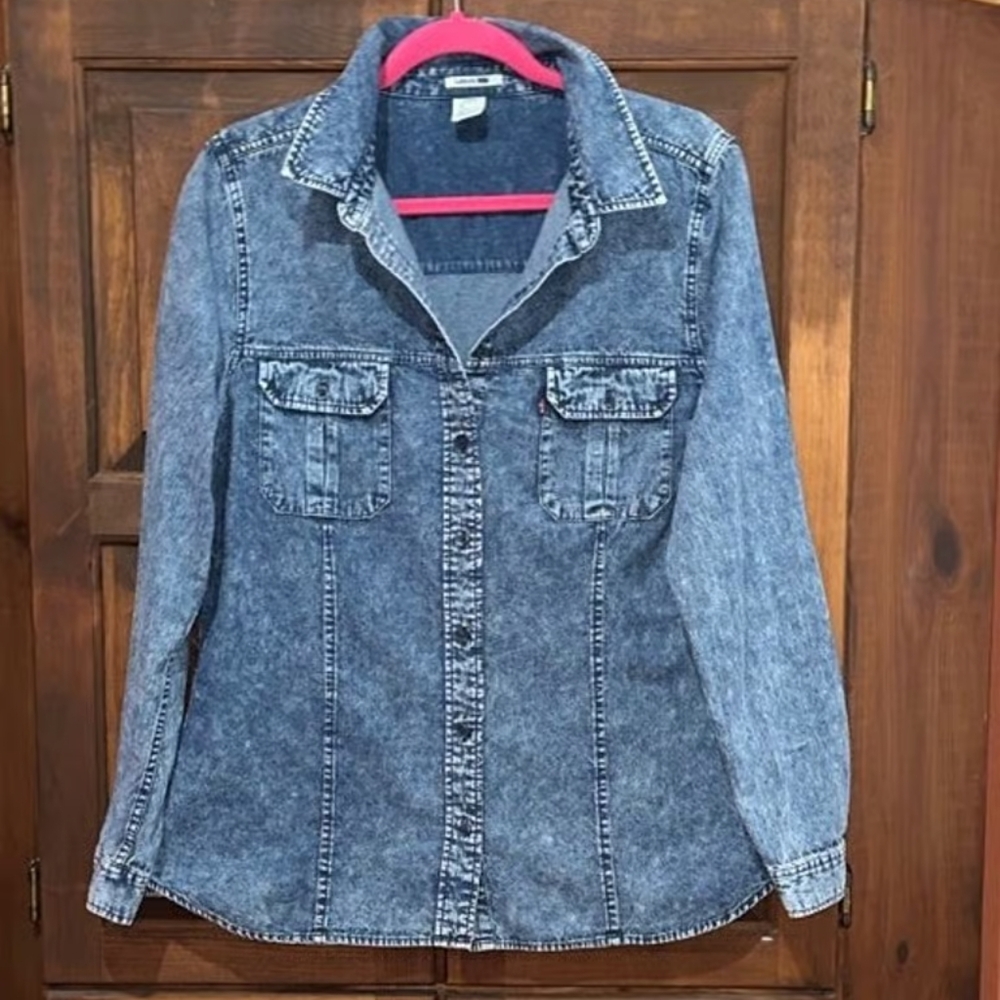 Denim Button-Up Shirt